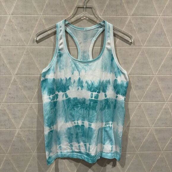 Lululemon Swiftly Tech Racerback Tank Heathered Tranquil Blue Tie Dye 10 - Picture 3 of 8